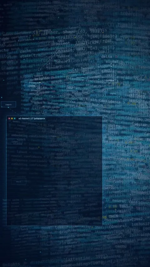 Futuristic AI Programming Code Digital Background 스톡 동영상 335342057