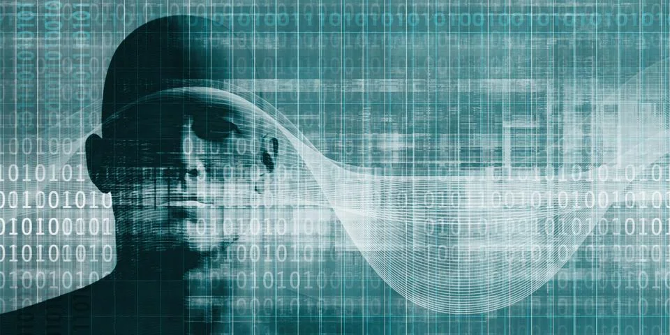 Futuristic AI Systems and Computational Intelligence Stock Illustration
