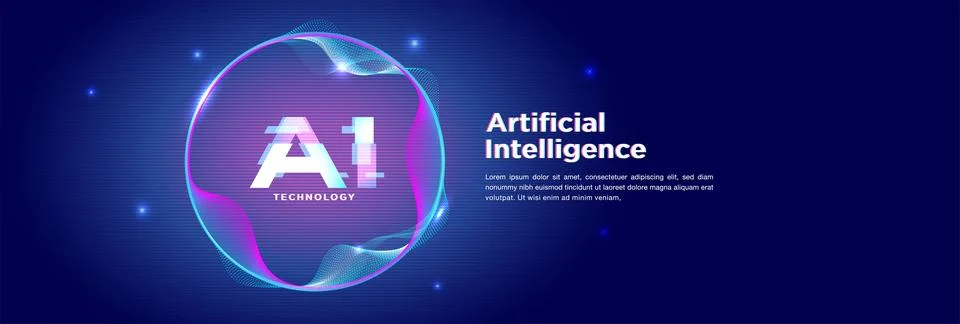 Futuristic AI Technology Concept Stock Illustration