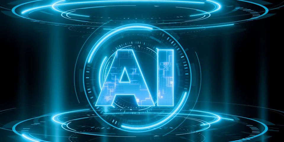 Futuristic AI technology concept Stock Photos