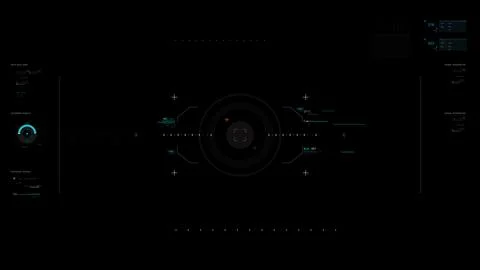 Futuristic AI Technology HUD Interface Vector Illustration video Overlay Stock Illustration