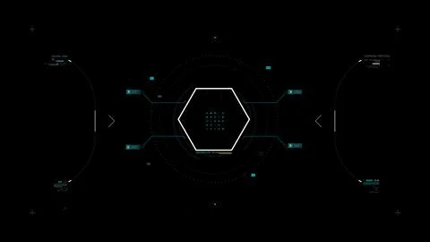 Futuristic AI Technology HUD Interface Vector Illustration video Overlay te.. 스톡 일러스트