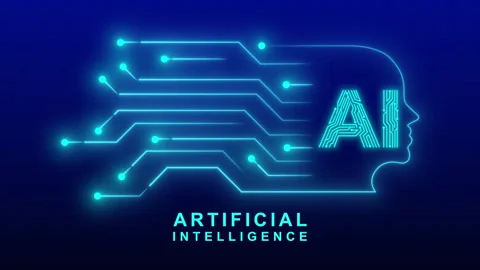 Futuristic ai web tech background with circuit lines Stock Footage 346598520