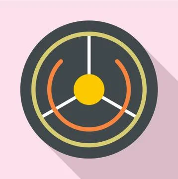 Futuristic aim target icon, flat style Stock Illustration