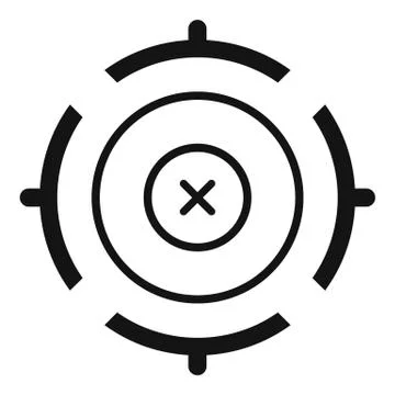 Futuristic aim target icon, simple style Stock Illustration