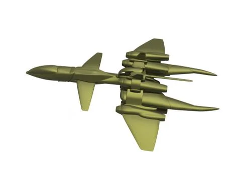 Futuristic aircraft in space Illustrazione stock