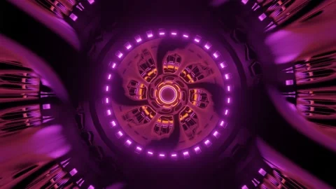 Futuristic Alien Neon Interdimensional Shaft 4k uhd 3d rendering vj loop 스톡 동영상 139141171