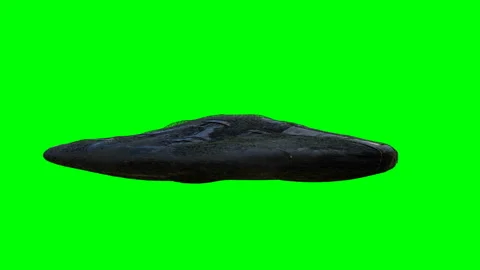 Futuristic alien sci fi ship isolate on green screen. Realistic 4k animation. Video stock 161090492