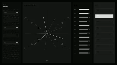 Futuristic Alignment Dashboard HUD Seamless Loop Stock Footage 342255810