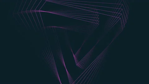 Futuristic and abstract geometric lines in dark space Stock Footage 209569726