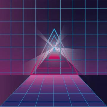 Futuristic and retrowave design Stock Illustration