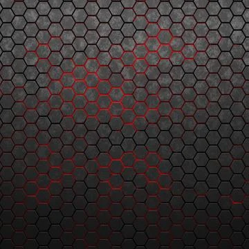 Futuristic and technological hexagonal background. 3d rendering Modern met... Stock Photos