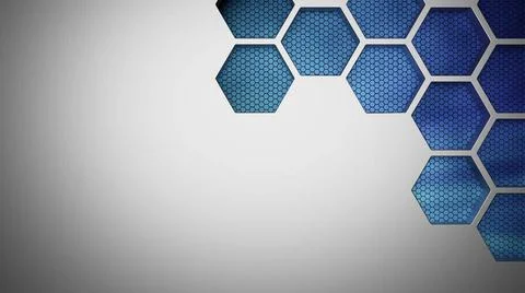 Futuristic and technological hexagonal background. 3d rendering Modern met... Stock Photos