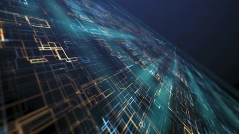 Futuristic and technology background with lines for network, big data, data Stock Footage 195006241