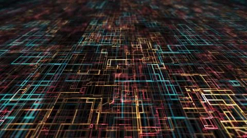 Futuristic and technology background with lines for network, big data, data 스톡 일러스트