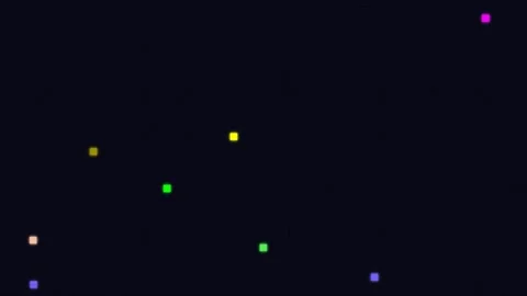 Futuristic animated grid background. Neon cells randomly flash Stock Footage 307866917