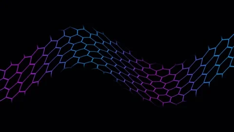 Futuristic Animated Hexagonal Grid Background Seamless Loop Stock Footage 342374685