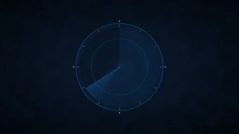 Futuristic Animated Radar Scan Sequence Dark Technology Background 스톡 동영상 332935410