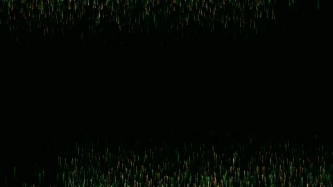 Futuristic animated video with wavy objects and flickering lights in slow motion Stock Footage 252267237