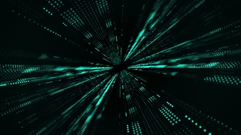 Futuristic animation of flying through abstract spaceship interior Stock Footage 278140305