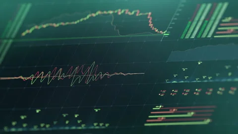 Futuristic animation of graph or chart visualization. Business footage, global 스톡 동영상 145773742