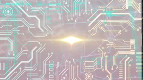 Futuristic animation merges coding with holographic tech visuals. Video stock 326883594