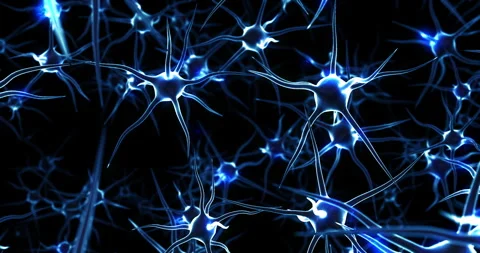 Futuristic Animation of Neural Network Connections Inside the Brain. Stock Footage 321422447