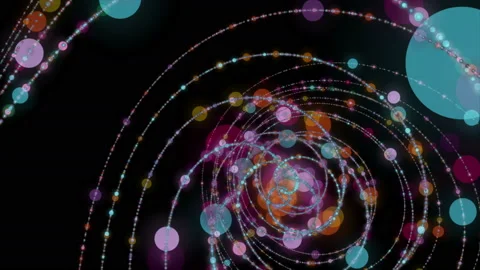 Futuristic animation with particle object in slow motion, 4096x2304 loop 4K Stock Footage 225334901