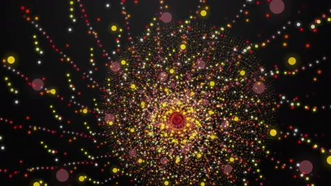 Futuristic animation with particle object in slow motion, 4096x2304 loop 4K Stock Footage 225338567