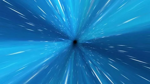Futuristic Animation of a Sci-Fi Space Tunnel Warp Flight Stock Footage 310786680