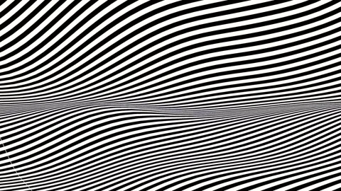 Futuristic Animation of Waves On stripes in motion, Stock Footage 273198152