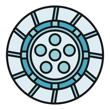 Futuristic arc reactor core technology innovation icon Stock Illustration