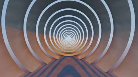 Futuristic arched interior background 3d Animation Stock Footage 161737992