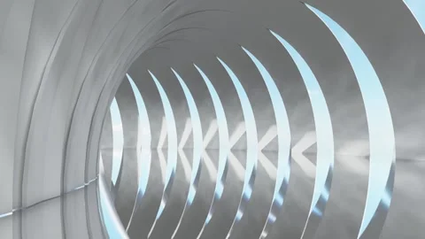 Futuristic arched interior background 3d Animation Stock Footage 161873619