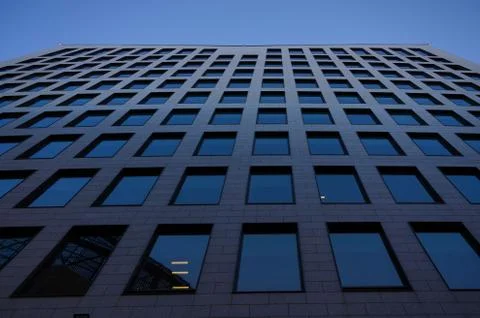 Futuristic architecture cityscape view with modern building skyscrapers Stock Photos