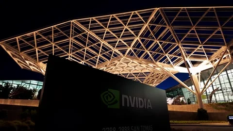 Futuristic Architecture on the Nvidia Campus in Silicon Valley, California Stock Footage 310778618