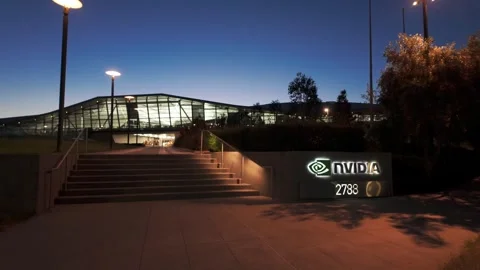 Futuristic Architecture on the Nvidia Campus in Silicon Valley, California Stock Footage 310949356