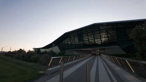 Futuristic Architecture on the Nvidia Campus in Silicon Valley, California Stock Footage 311014948