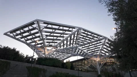Futuristic Architecture on the Nvidia Campus in Silicon Valley, California Stock Footage 311035569