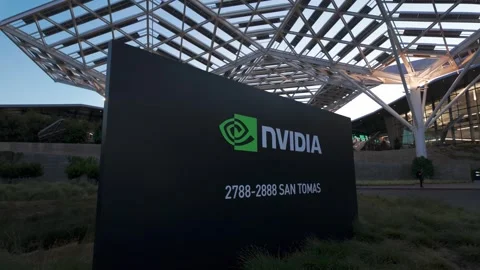 Futuristic Architecture on the Nvidia Campus in Silicon Valley, California Stock Footage 311035572