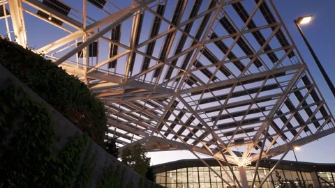 Futuristic Architecture on the Nvidia Campus in Silicon Valley, California Stock Footage 311035576