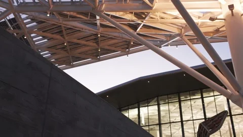Futuristic Architecture on the Nvidia Campus in Silicon Valley, California Stock Footage 311035580