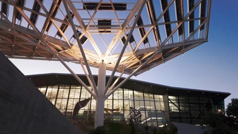 Futuristic Architecture on the Nvidia Campus in Silicon Valley, California Stock Footage 311035591