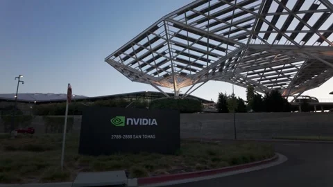 Futuristic Architecture on the Nvidia Campus in Silicon Valley, California Stock Footage 311035600