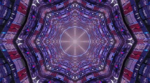 Futuristic architecture pattern with light reflections 4K UHD 3d illustration Stock Illustration