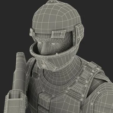 3D Model: Futuristic Army Soldier Pose 2 #91430231 | Pond5