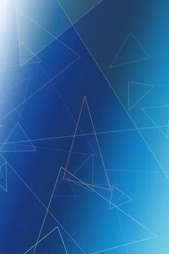 A futuristic arrangement of translucent triangles and line segments overlay.. Illustrazione stock