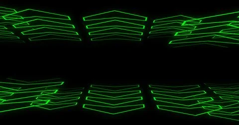Futuristic arrow grid 3d moving seamless motion loop bg. Cyberspace achieve.. Stock Photos