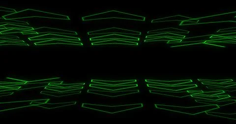 Futuristic arrow grid 3d moving seamless motion loop bg. Cyberspace achieve.. Stock Photos