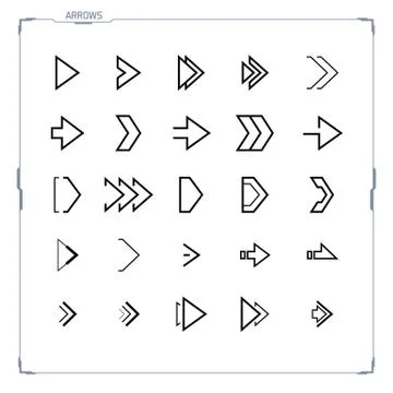 Futuristic arrow icons Stock Illustration